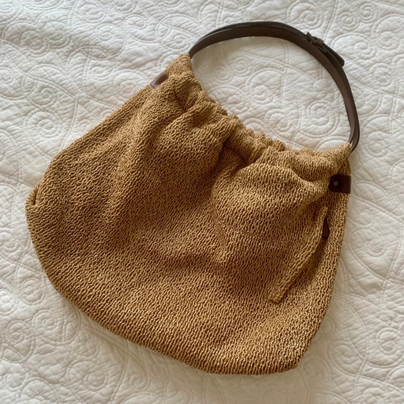 J. Jill Handbags - J. JILL Raffia/Straw Large Hobo Style Bag